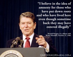 Reagan on Illegal Immigrants in graphic design photo gallery